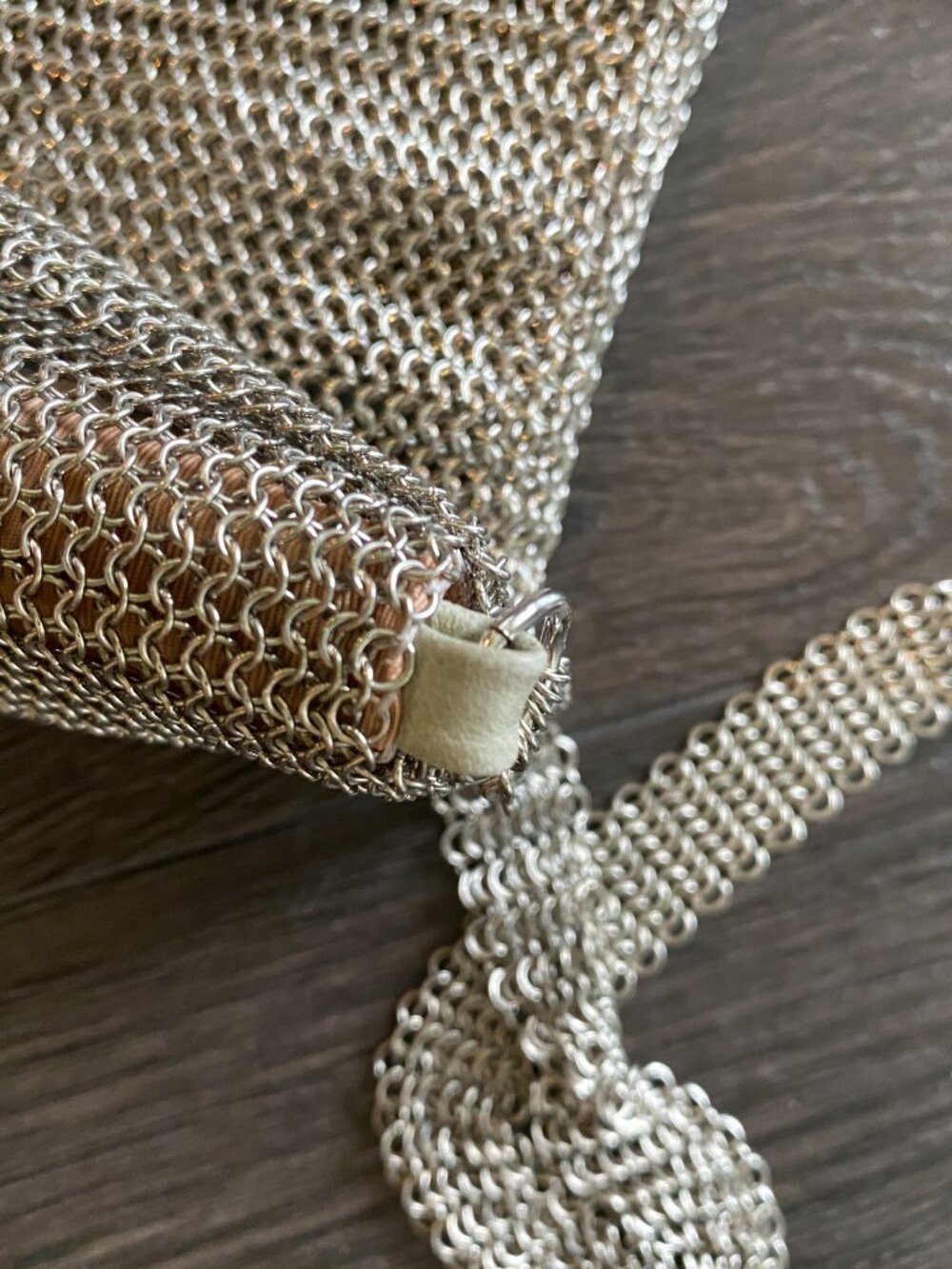 Vintage 60s Designer Purse, Leo Narducci for WHITING & DAVIS Metal Mesh, Strap - Picture 8 of 16